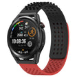 For Huawei Watch GT Runner 22mm Holes Breathable 3D Dots Silicone Watch Band(Black+Red) - Watch Bands by PMC TechLife | Online Shopping South Africa | PMC TechLife