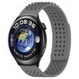 For Huawei Watch 4 22mm Holes Breathable 3D Dots Silicone Watch Band(Grey) - Watch Bands by PMC TechLife | Online Shopping South Africa | PMC TechLife
