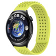 For Huawei Watch 4 22mm Holes Breathable 3D Dots Silicone Watch Band(Lime Green) - Watch Bands by PMC TechLife | Online Shopping South Africa | PMC TechLife