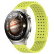 For Huawei Watch 4 Pro 22mm Holes Breathable 3D Dots Silicone Watch Band(Lime Green) - Watch Bands by PMC TechLife | Online Shopping South Africa | PMC TechLife
