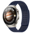 For Huawei Watch 4 Pro 22mm Holes Breathable 3D Dots Silicone Watch Band(Midnight Blue) - free shipping - PMC TechLife - Order now!