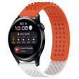 For Huawei Watch 3 22mm Holes Breathable 3D Dots Silicone Watch Band(Orange+White) - Watch Bands by PMC TechLife | Online Shopping South Africa | PMC TechLife