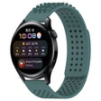For Huawei Watch 3 22mm Holes Breathable 3D Dots Silicone Watch Band(Olive Green) - free shipping - PMC TechLife - Order now!