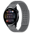 For Huawei Watch 3 22mm Holes Breathable 3D Dots Silicone Watch Band(Grey) - Watch Bands by PMC TechLife | Online Shopping South Africa | PMC TechLife