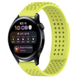 For Huawei Watch 3 22mm Holes Breathable 3D Dots Silicone Watch Band(Lime Green) - Watch Bands by PMC TechLife | Online Shopping South Africa | PMC TechLife