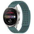 For Huawei Watch 3 Pro 22mm Holes Breathable 3D Dots Silicone Watch Band(Olive Green) - Watch Bands by PMC TechLife | Online Shopping South Africa | PMC TechLife