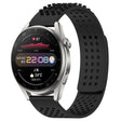 For Huawei Watch 3 Pro 22mm Holes Breathable 3D Dots Silicone Watch Band(Black) - Watch Bands by PMC TechLife | Online Shopping South Africa | PMC TechLife