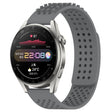 For Huawei Watch 3 Pro 22mm Holes Breathable 3D Dots Silicone Watch Band(Grey) - Watch Bands by PMC TechLife | Online Shopping South Africa | PMC TechLife
