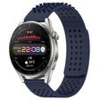 For Huawei Watch 3 Pro 22mm Holes Breathable 3D Dots Silicone Watch Band(Midnight Blue) - Watch Bands by PMC TechLife | Online Shopping South Africa | PMC TechLife
