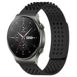 For Huawei GT2 Pro 22mm Holes Breathable 3D Dots Silicone Watch Band(Black) - Watch Bands by PMC TechLife | Online Shopping South Africa | PMC TechLife | Buy Now Pay Later Mobicred