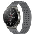 For Huawei GT2 Pro 22mm Holes Breathable 3D Dots Silicone Watch Band(Grey) - Watch Bands by PMC TechLife | Online Shopping South Africa | PMC TechLife