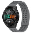 For Huawei Watch GT 2E 22mm Holes Breathable 3D Dots Silicone Watch Band(Grey) - Watch Bands by PMC TechLife | Online Shopping South Africa | PMC TechLife