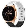 For Honor Watch GS 3 22mm Holes Breathable 3D Dots Silicone Watch Band(White+Black) - Watch Bands by PMC TechLife | Online Shopping South Africa | PMC TechLife