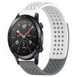 For Honor Watch GS 3i 22mm Holes Breathable 3D Dots Silicone Watch Band(White+Grey) - Watch Bands by PMC TechLife | Online Shopping South Africa | PMC TechLife