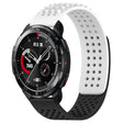 For Honor Watch GS Pro 22mm Holes Breathable 3D Dots Silicone Watch Band(White+Black) - Watch Bands by PMC TechLife | Online Shopping South Africa | PMC TechLife