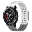 For Honor Watch GS Pro 22mm Holes Breathable 3D Dots Silicone Watch Band(White+Grey) - Watch Bands by PMC TechLife | Online Shopping South Africa | PMC TechLife