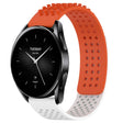 For Xiaomi Watch S2 42mm 22mm Holes Breathable 3D Dots Silicone Watch Band(Orange+White) - Watch Bands by PMC TechLife | Online Shopping South Africa | PMC TechLife
