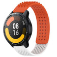 For Xiaomi Watch S1 Active 22mm Holes Breathable 3D Dots Silicone Watch Band(Orange+White) - Watch Bands by PMC TechLife | Online Shopping South Africa | PMC TechLife