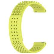 For Xiaomi MI Watch Color 2 22mm Holes Breathable 3D Dots Silicone Watch Band(Lime Green)