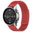 For Xiaomi MI Watch Color 22mm Holes Breathable 3D Dots Silicone Watch Band(Red) - Watch Bands by PMC TechLife | Online Shopping South Africa | PMC TechLife