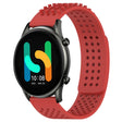 For Xiaomi Haylou RT2 LS10 22mm Holes Breathable 3D Dots Silicone Watch Band(Red) - Watch Bands by PMC TechLife | Online Shopping South Africa | PMC TechLife