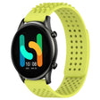 For Xiaomi Haylou RT2 LS10 22mm Holes Breathable 3D Dots Silicone Watch Band(Lime Green) - Watch Bands by PMC TechLife | Online Shopping South Africa | PMC TechLife