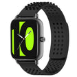For Xiaomi Haylou RS4 LS12 22mm Holes Breathable 3D Dots Silicone Watch Band(Black) - Watch Bands by PMC TechLife | Online Shopping South Africa | PMC TechLife