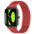 For Xiaomi Haylou RS4 LS12 22mm Holes Breathable 3D Dots Silicone Watch Band(Red) - free shipping - PMC TechLife - Order now!