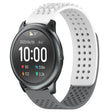 For Xiaomi Haylou RT LS05S 22mm Holes Breathable 3D Dots Silicone Watch Band(White+Grey) - Watch Bands by PMC TechLife | Online Shopping South Africa | PMC TechLife