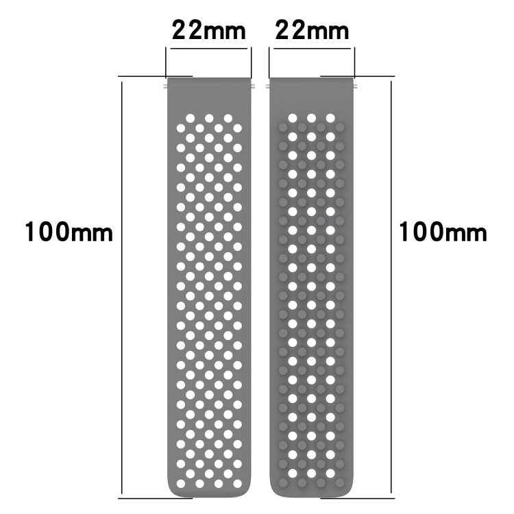 For Xiaomi MI Watch S1 22mm Holes Breathable 3D Dots Silicone Watch Band(White)
