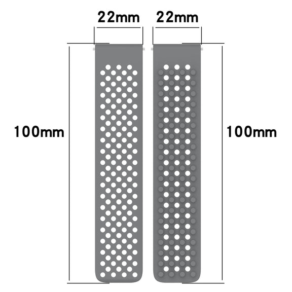 For Xiaomi MI Watch Color 2 22mm Holes Breathable 3D Dots Silicone Watch Band(Midnight Blue)