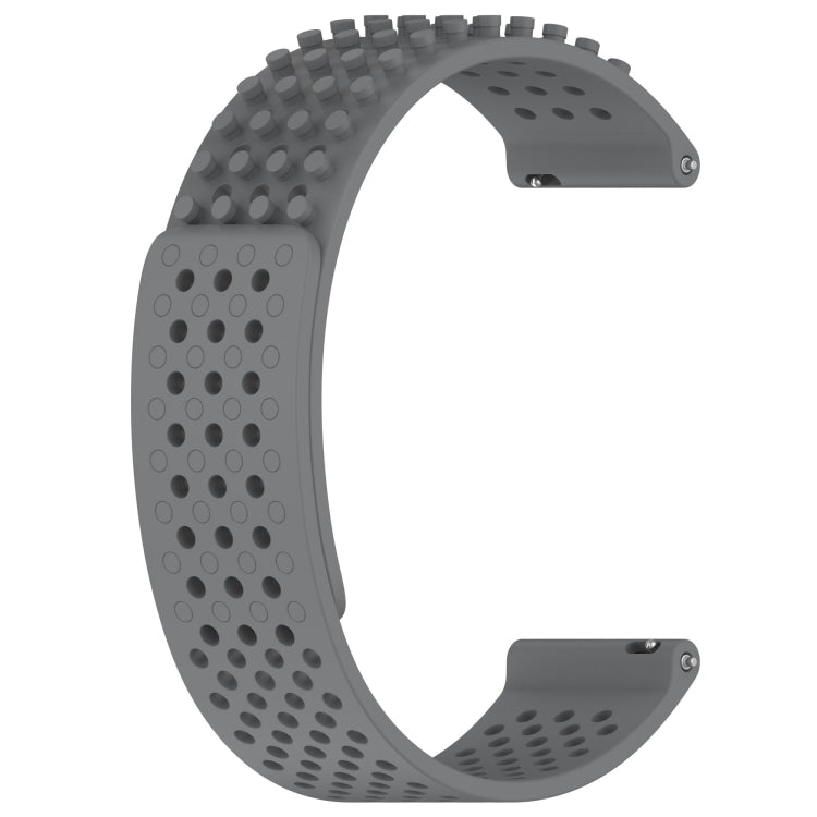 For Amazfit GTR 4 22mm Holes Breathable 3D Dots Silicone Watch Band(Grey)