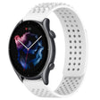 For Amazfit GTR 3 22mm Holes Breathable 3D Dots Silicone Watch Band(White) - Watch Bands by PMC TechLife | Online Shopping South Africa | PMC TechLife