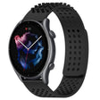 For Amazfit GTR 3 22mm Holes Breathable 3D Dots Silicone Watch Band(Black) - Watch Bands by PMC TechLife | Online Shopping South Africa | PMC TechLife