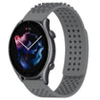 For Amazfit GTR 3 22mm Holes Breathable 3D Dots Silicone Watch Band(Grey) - Watch Bands by PMC TechLife | Online Shopping South Africa | PMC TechLife