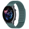 For Amazfit GTR 3 Pro 22mm Holes Breathable 3D Dots Silicone Watch Band(Olive Green) - Watch Bands by PMC TechLife | Online Shopping South Africa | PMC TechLife