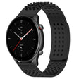 For Amazfit GTR 2e 22mm Holes Breathable 3D Dots Silicone Watch Band(Black) - Watch Bands by PMC TechLife | Online Shopping South Africa | PMC TechLife