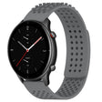 For Amazfit GTR 2e 22mm Holes Breathable 3D Dots Silicone Watch Band(Grey) - Watch Bands by PMC TechLife | Online Shopping South Africa | PMC TechLife