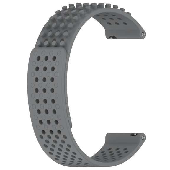 For Amazfit GTR 2e 22mm Holes Breathable 3D Dots Silicone Watch Band(Grey)