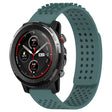 For Amazfit 3 22mm Holes Breathable 3D Dots Silicone Watch Band(Olive Green) - Watch Bands by PMC TechLife | Online Shopping South Africa | PMC TechLife