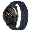 For Amazfit 3 22mm Holes Breathable 3D Dots Silicone Watch Band(Midnight Blue) - Watch Bands by PMC TechLife | Online Shopping South Africa | PMC TechLife