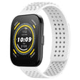 For Amazfit Bip 5 22mm Holes Breathable 3D Dots Silicone Watch Band(White) - Watch Bands by PMC TechLife | Online Shopping South Africa | PMC TechLife