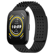 For Amazfit Bip 5 22mm Holes Breathable 3D Dots Silicone Watch Band(Black) - Watch Bands by PMC TechLife | Online Shopping South Africa | PMC TechLife | Buy Now Pay Later Mobicred
