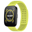 For Amazfit Bip 5 22mm Holes Breathable 3D Dots Silicone Watch Band(Lime Green) - Watch Bands by PMC TechLife | Online Shopping South Africa | PMC TechLife