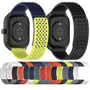 For Amazfit 3 22mm Holes Breathable 3D Dots Silicone Watch Band(White)
