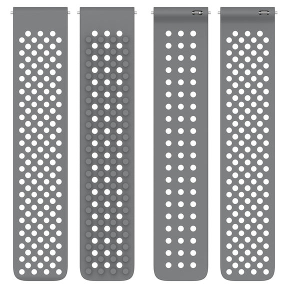 For Amazfit 3 22mm Holes Breathable 3D Dots Silicone Watch Band(Orange)