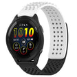 For Garmin Forerunner 265 22mm Holes Breathable 3D Dots Silicone Watch Band(White+Black) - Watch Bands by PMC TechLife | Online Shopping South Africa | PMC TechLife
