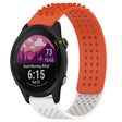 For Garmin Forerunner 255 22mm Holes Breathable 3D Dots Silicone Watch Band(Orange+White) - free shipping - PMC TechLife - Order now!