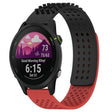 For Garmin Forerunner 255 22mm Holes Breathable 3D Dots Silicone Watch Band(Black+Red) - Watch Bands by PMC TechLife | Online Shopping South Africa | PMC TechLife