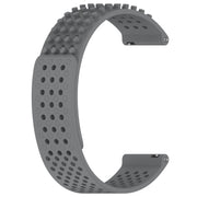 For Garmin Forerunner 255 22mm Holes Breathable 3D Dots Silicone Watch Band(Grey)